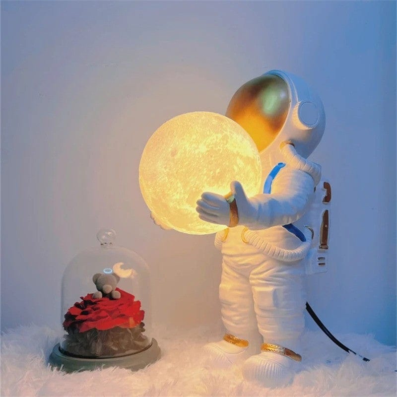Astronaute Lampe Style 1 / Blanc chaud