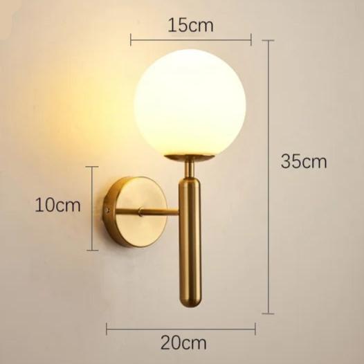 Lampe de Chevet Mural Dorée