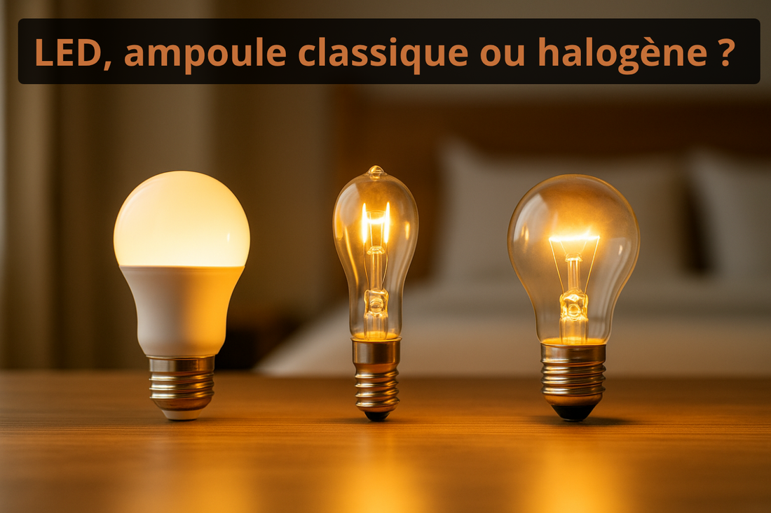 LED vs ampoule classique vs halogène pour lampe de chevet : avantages & inconvénients
