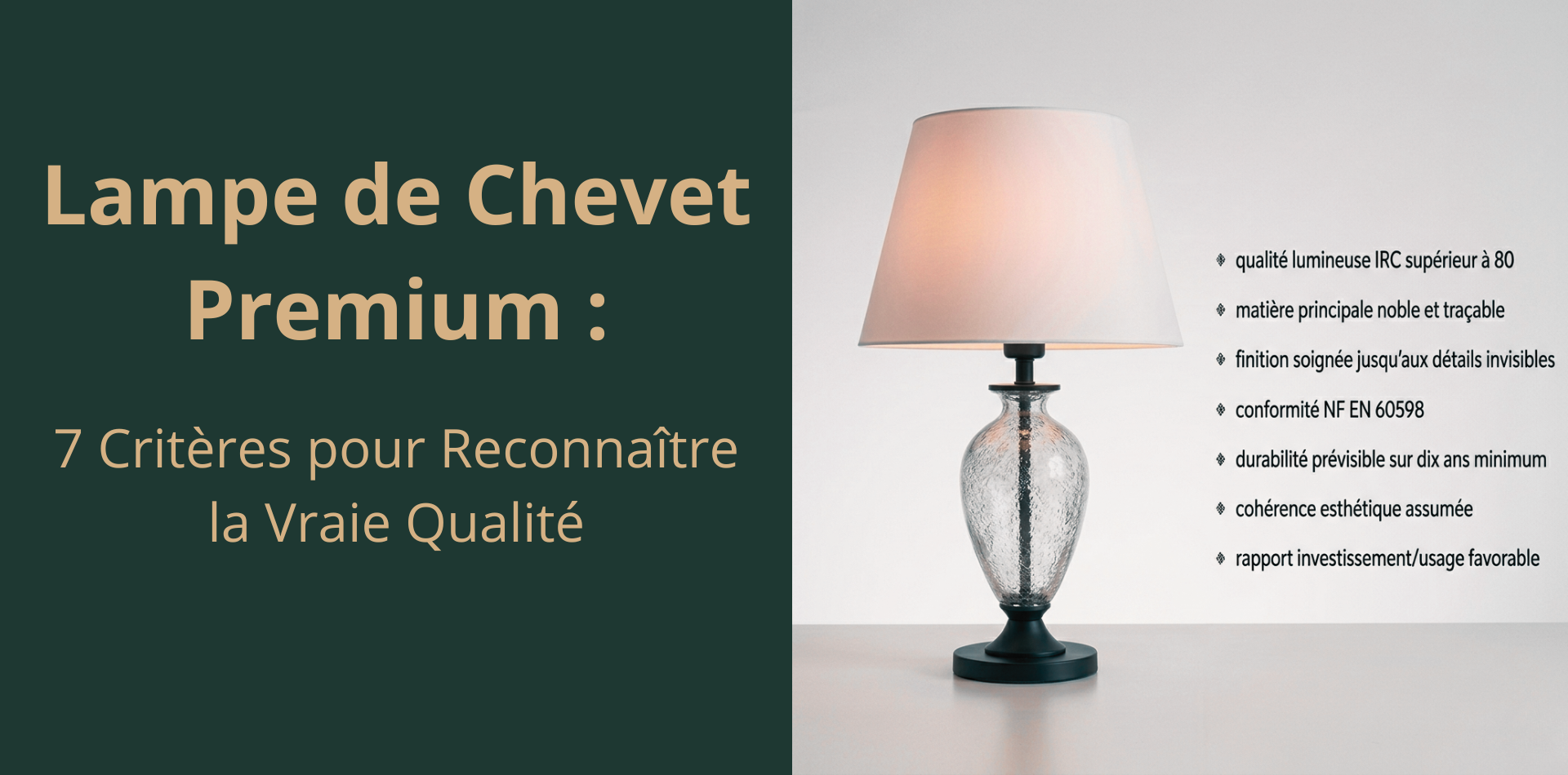 Lampe de Chevet Premium : 7 Critères pour Reconnaître la Vraie Qualité