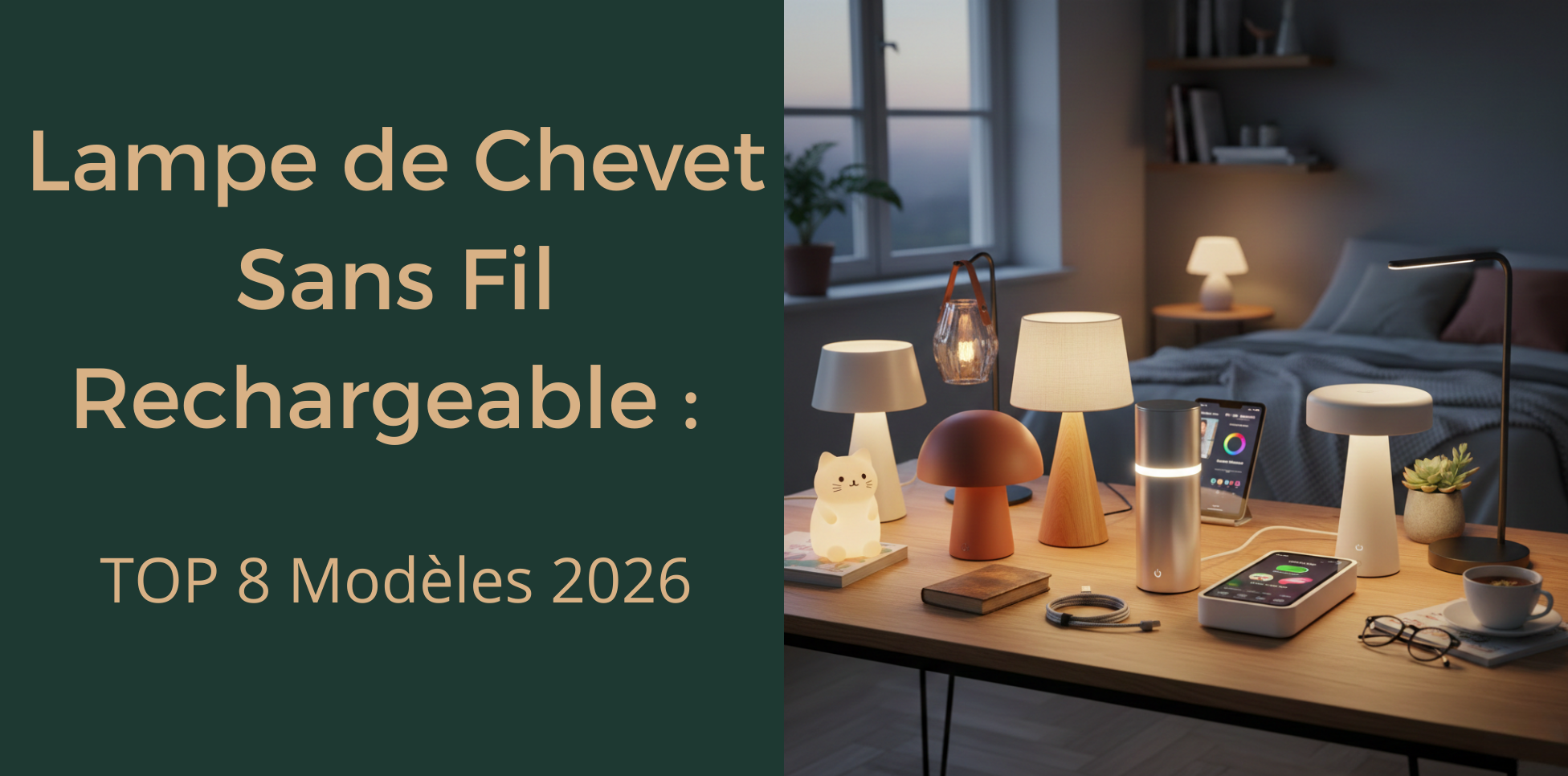 Lampe de Chevet Sans Fil Rechargeable : TOP 8 Modèles 2026