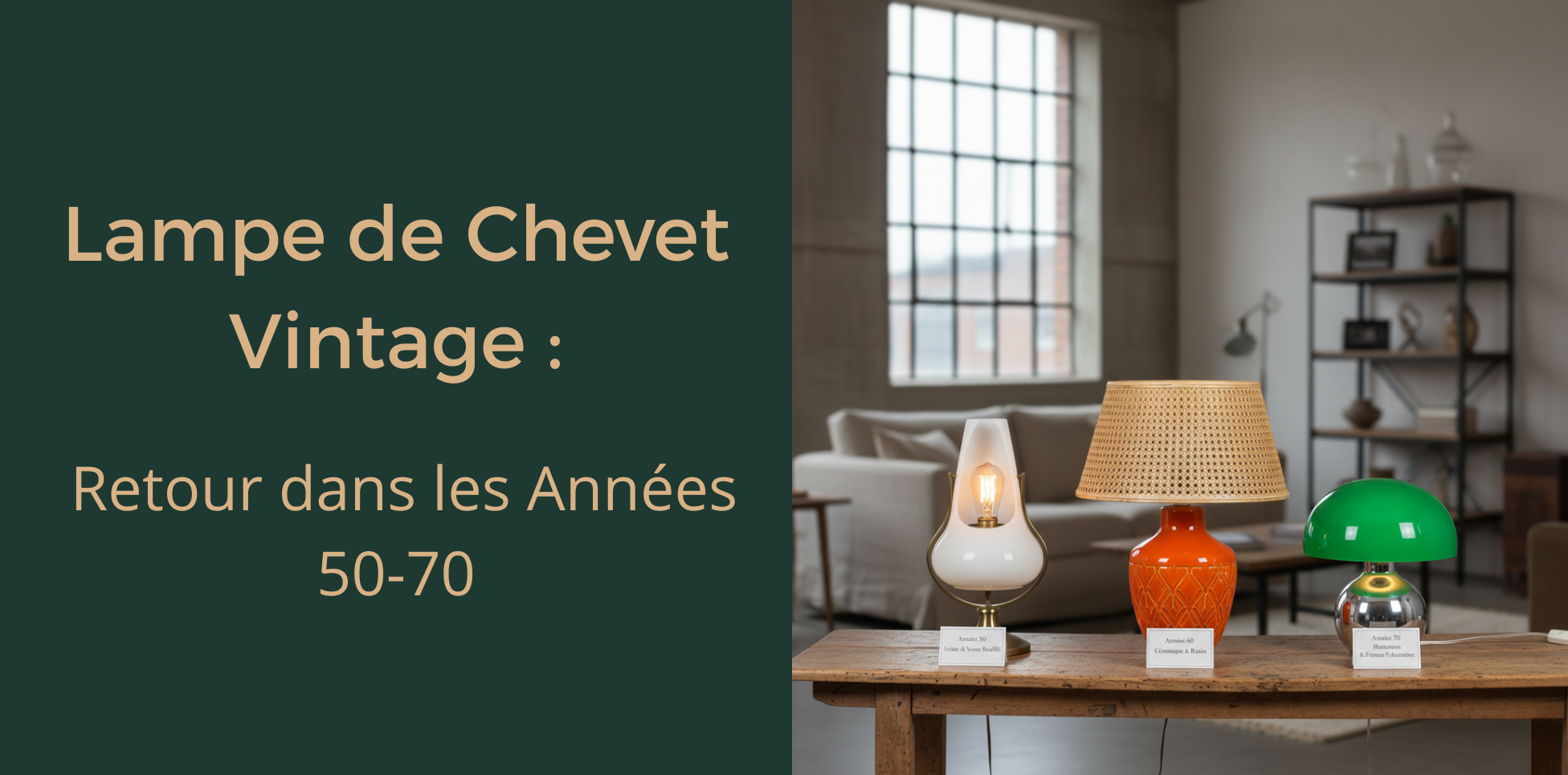 Lampe de Chevet Vintage : Retour dans les Années 50-70