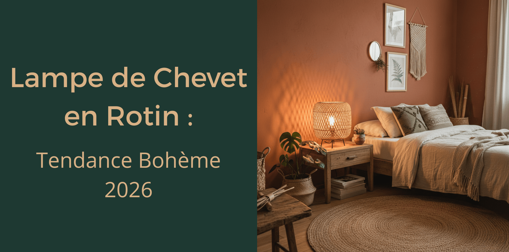 Lampe de Chevet en Rotin : Tendance Bohème 2026
