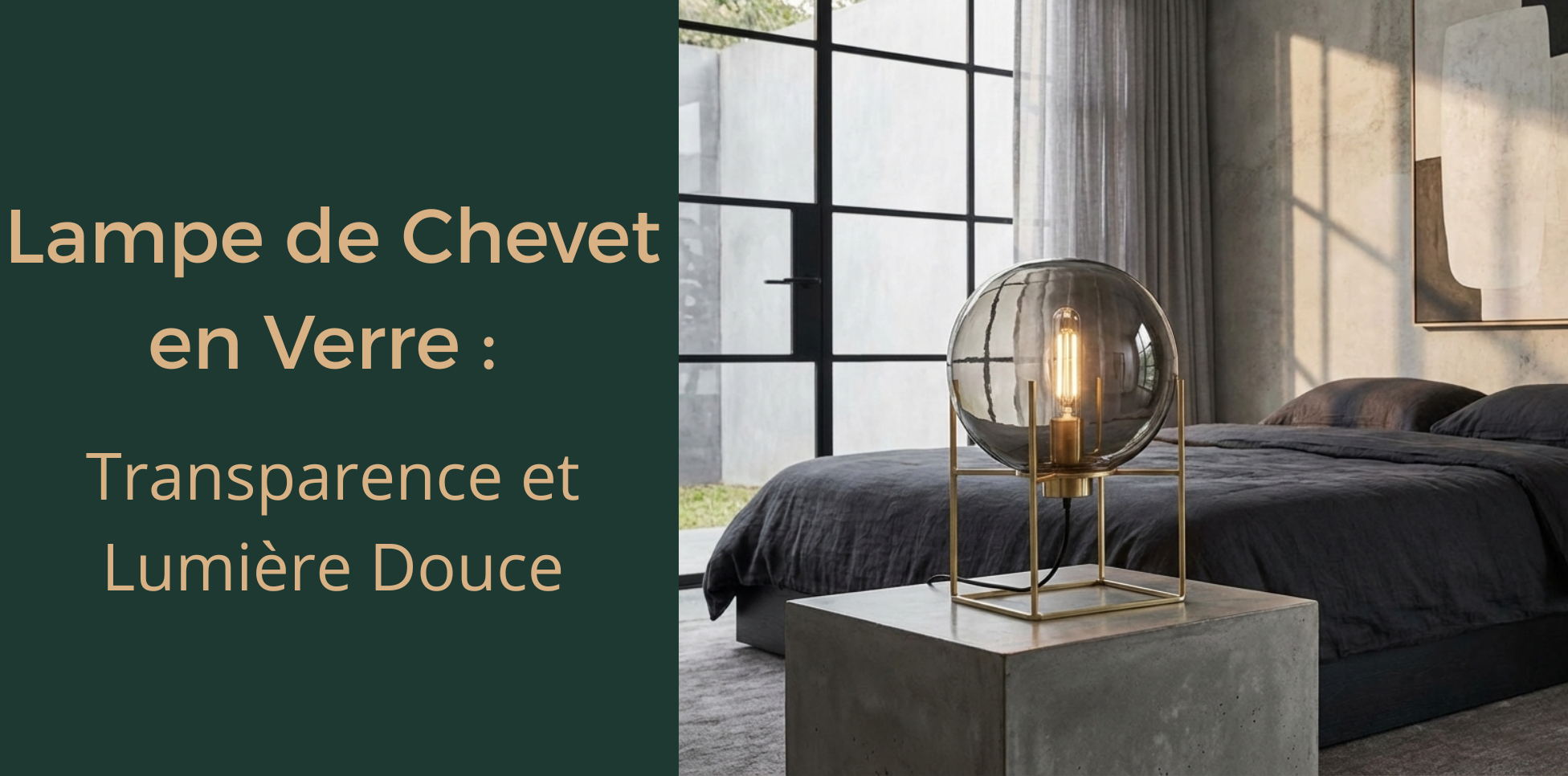 Lampe de Chevet en Verre : Transparence et Lumière Douce