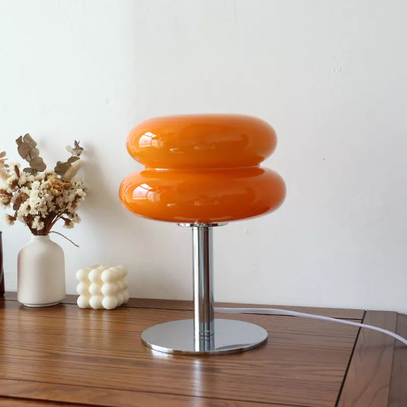 Lampe De Chevet ZOE – Ivoire Clair Nuancé Argent/or – Fer Forgé Et Verre – Made In Italy