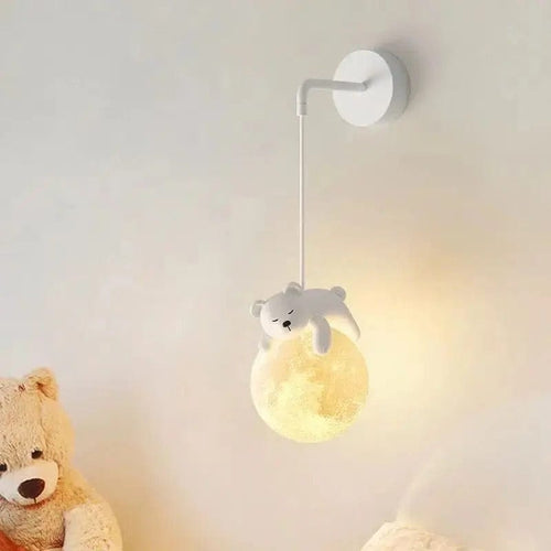 Applique Murale Bébé Ours / Blanc froid