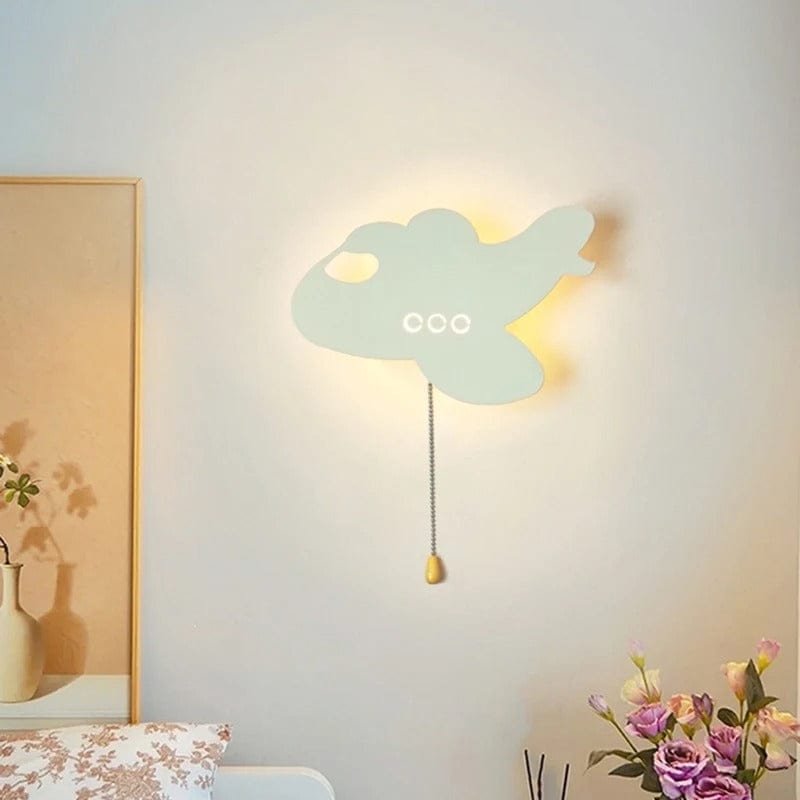 Applique Murale Chambre Bébé Avion / Non Réglable