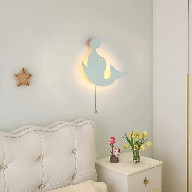 Applique Murale Chambre Bébé Dauphin / Non Réglable