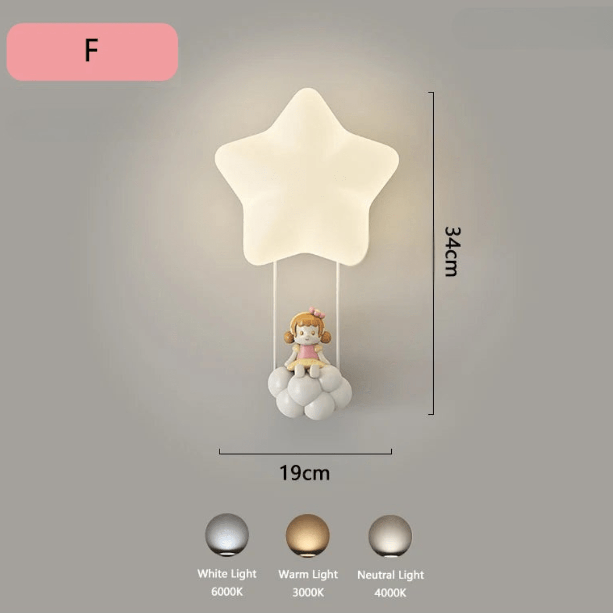 Applique Murale Chambre Enfant Style F / Classique (interrupteur)