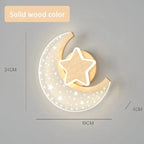 Applique Murale Enfant Lune Étoilée Sable / Lumière froide
