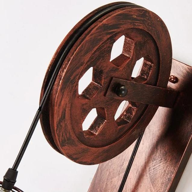 Applique Murale Industrielle Poulie