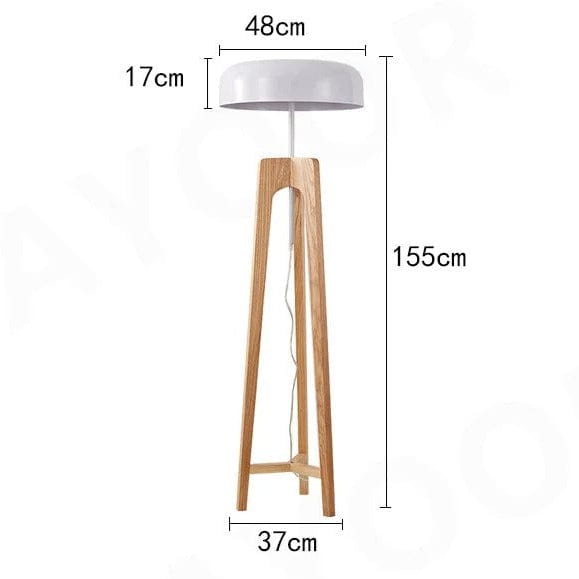 Lampadaire Bois Design Bois clair / Blanc froid (2700K)