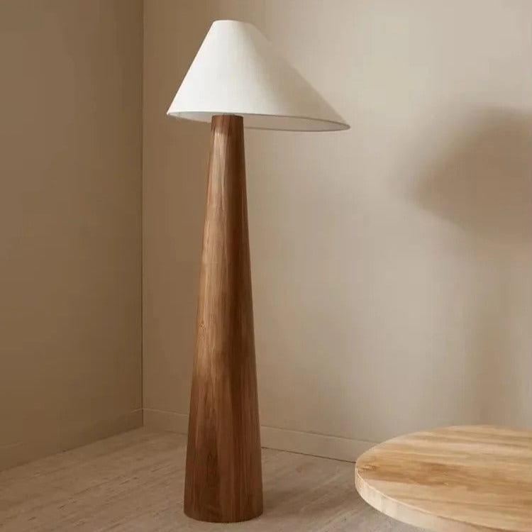 Lampadaire en Bois Blanc chaud (2700K)