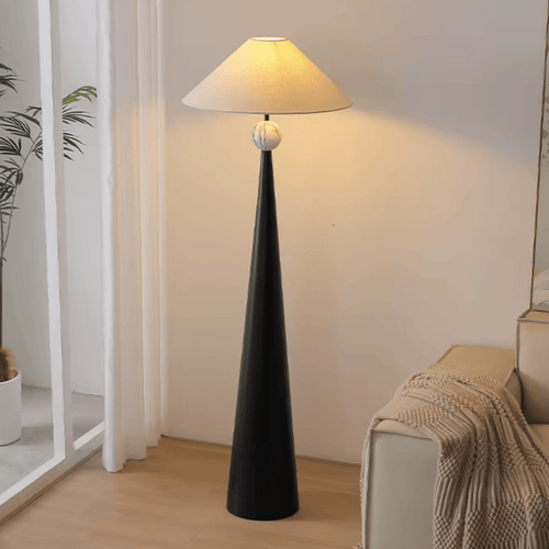 Lampadaire Japonais Bois Noir