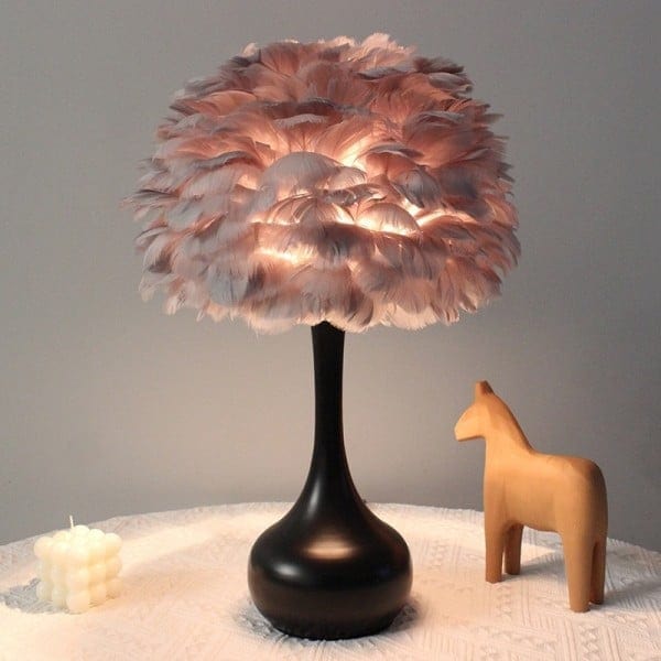 Lampe à Plume Noir