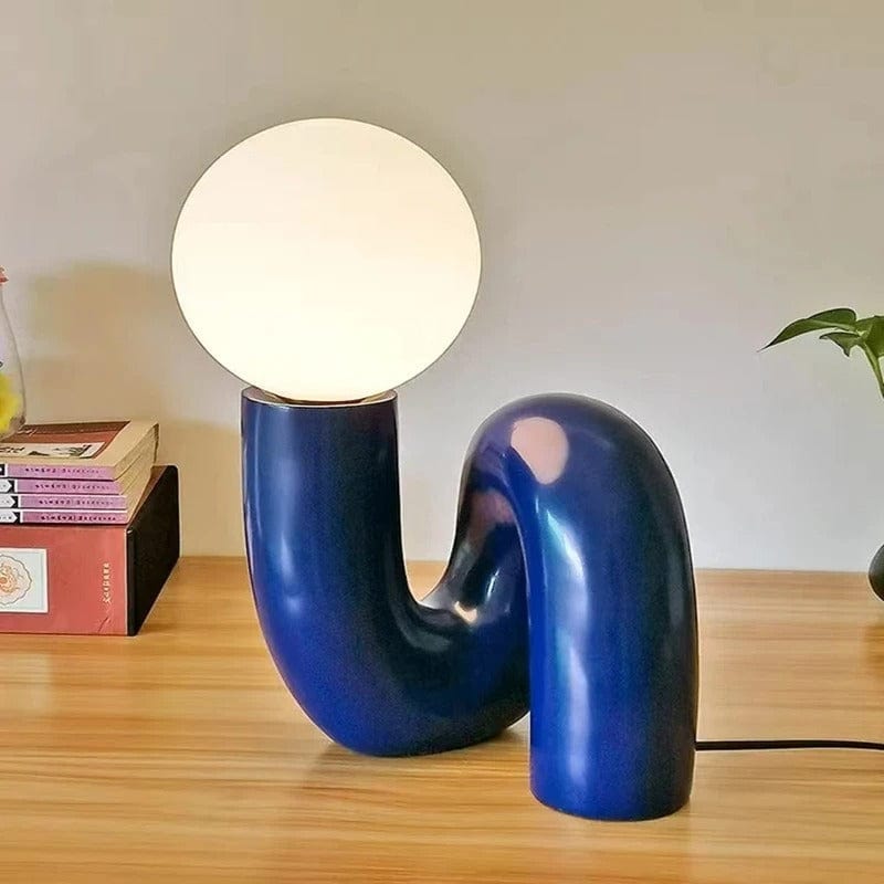 Lampe à Poser Design Italien Bleu / Blanc froid