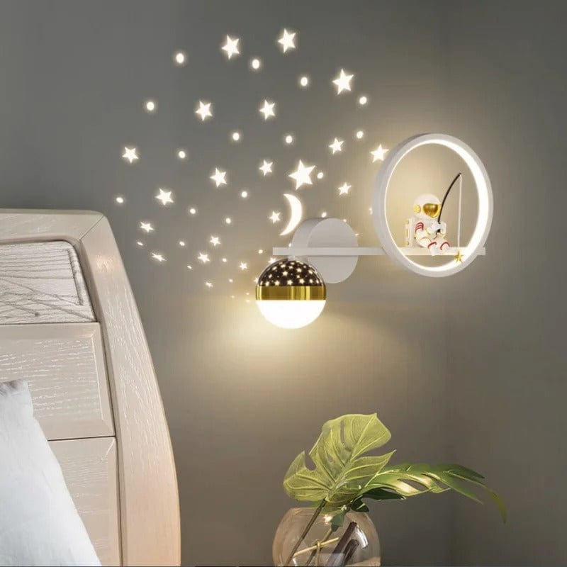 Lampe Astronaute Projecteur Blanc / Droite