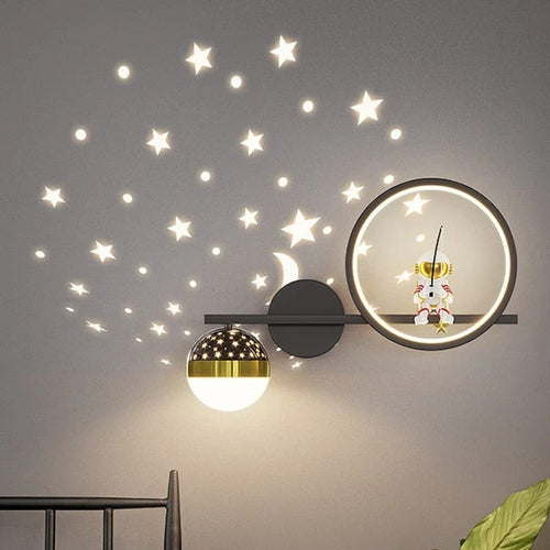 Lampe Astronaute Projecteur Noir / Droite