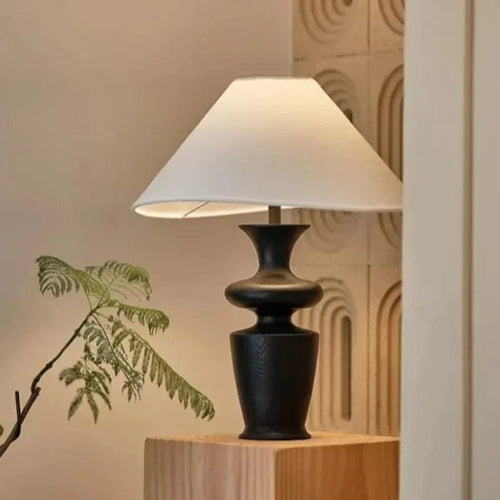 Lampe Bois Noir Noir