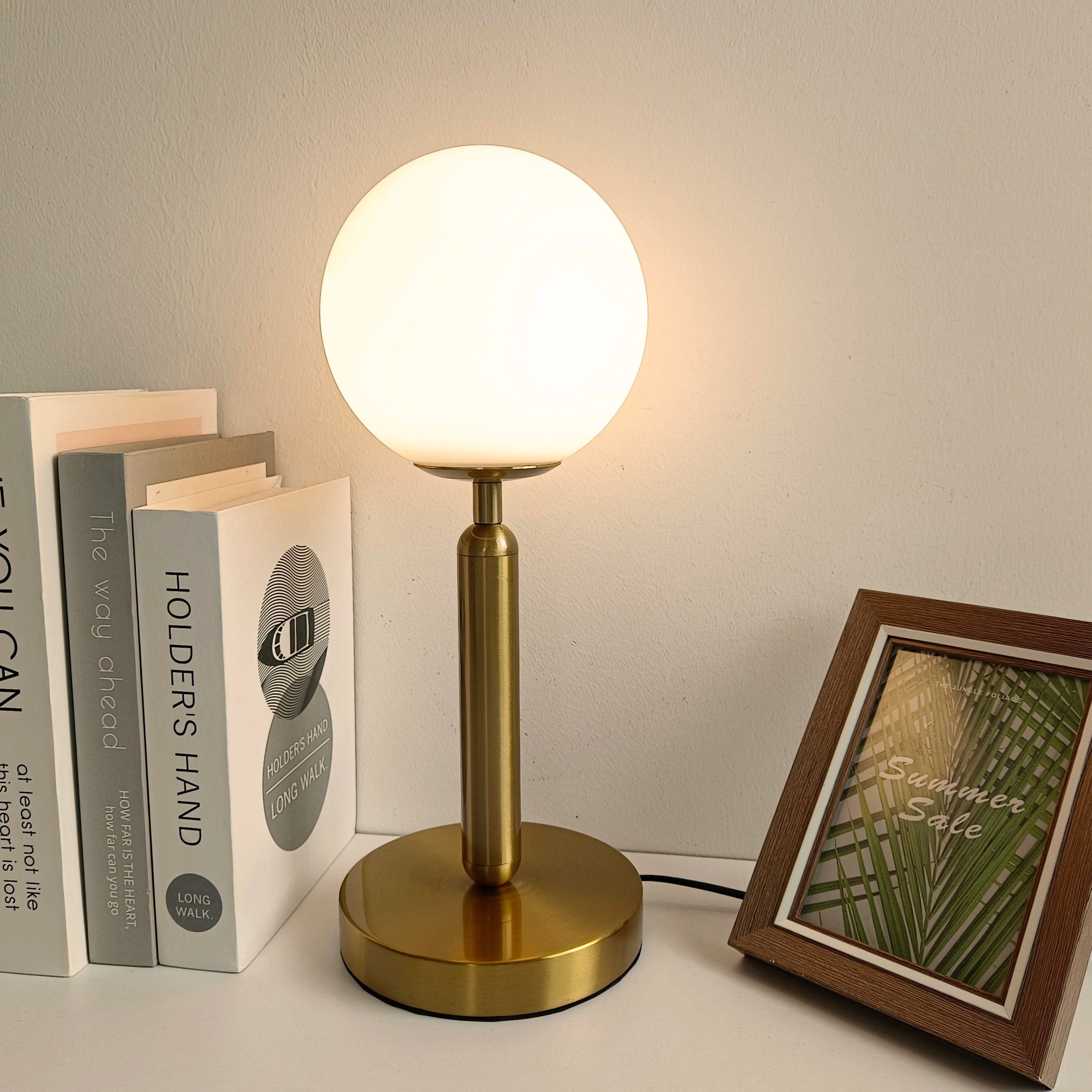 Lampe Boule à Poser Doré