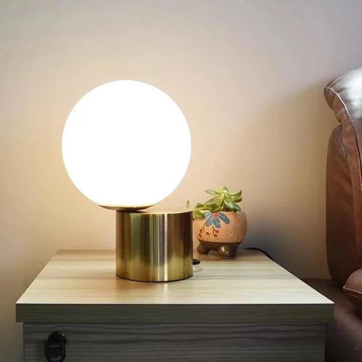 Lampe Boule de Chevet Doré / 25x15cm