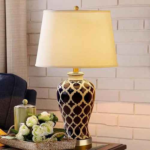 Lampe Céramique Luxe Classique (avec bouton)