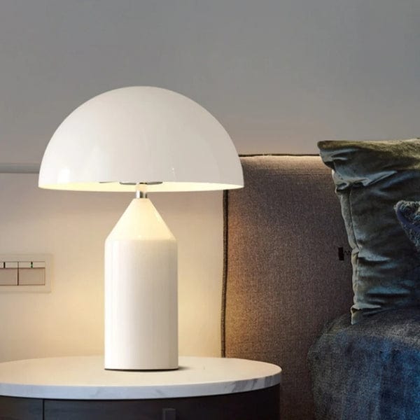 Lampe Champignon Design Blanc / 35x25cm