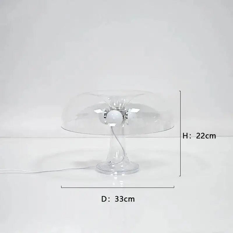 Lampe Champignon Vintage Blanc transparent