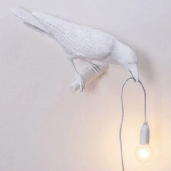 Lampe Corbeau Modèle 3 - gauche / Blanc