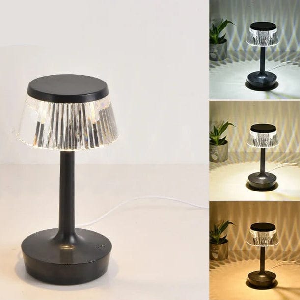 Lampe Cristal Tactile Noir