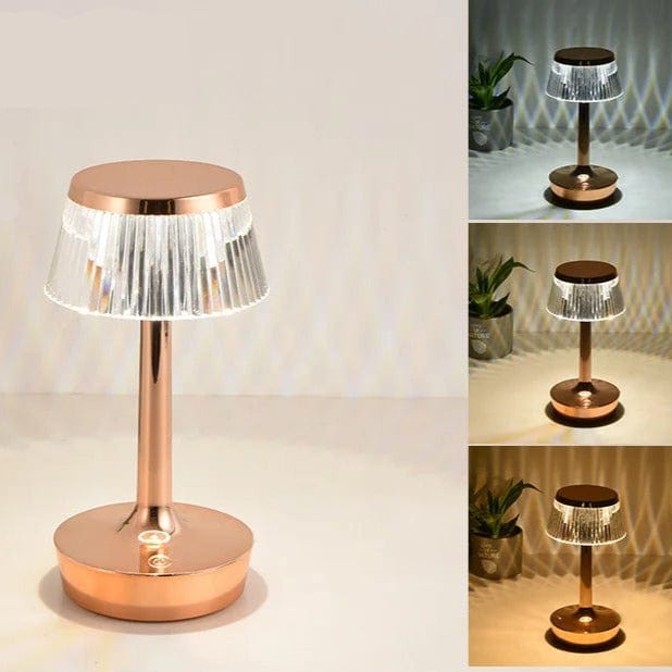Lampe Cristal Tactile Rose