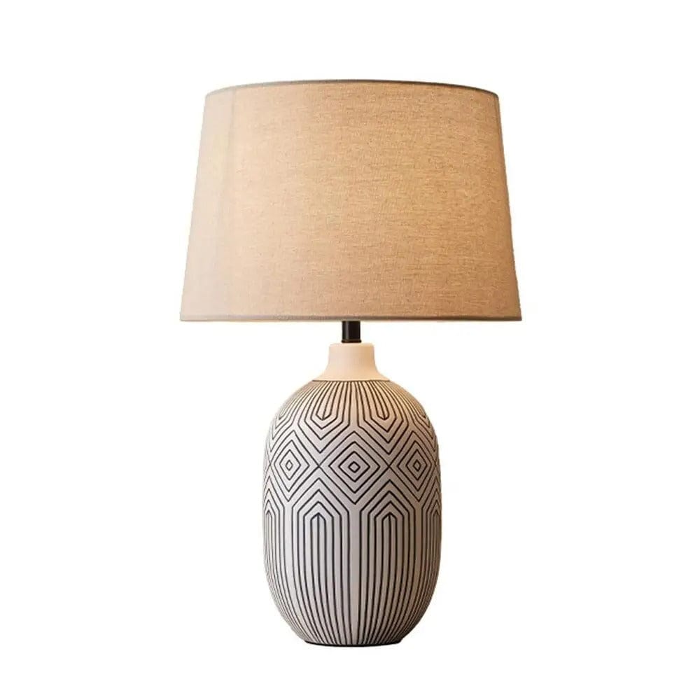 Lampe de Chevet à Motif en Céramique