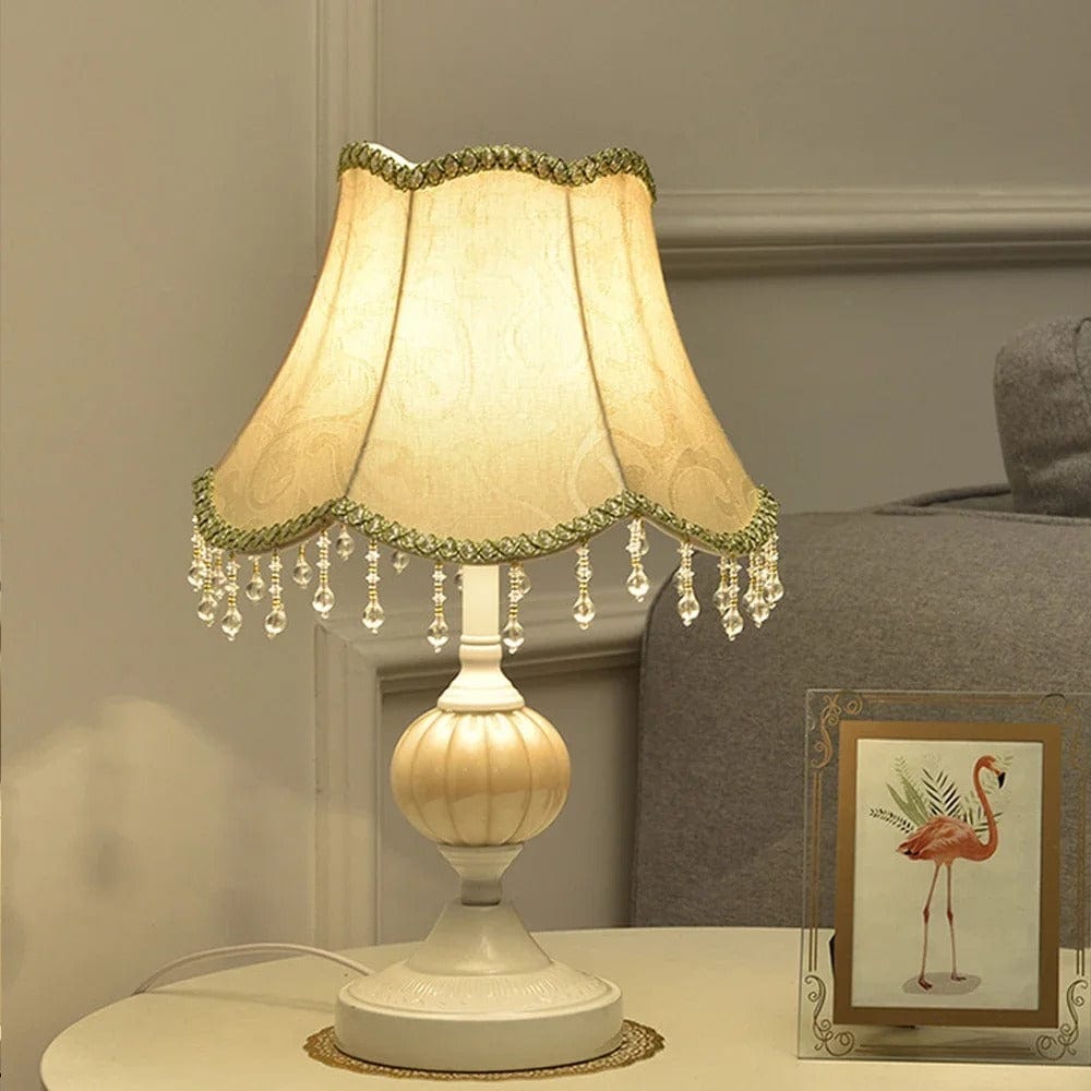 Lampe de Chevet Ancien Blanche royale / Bouton