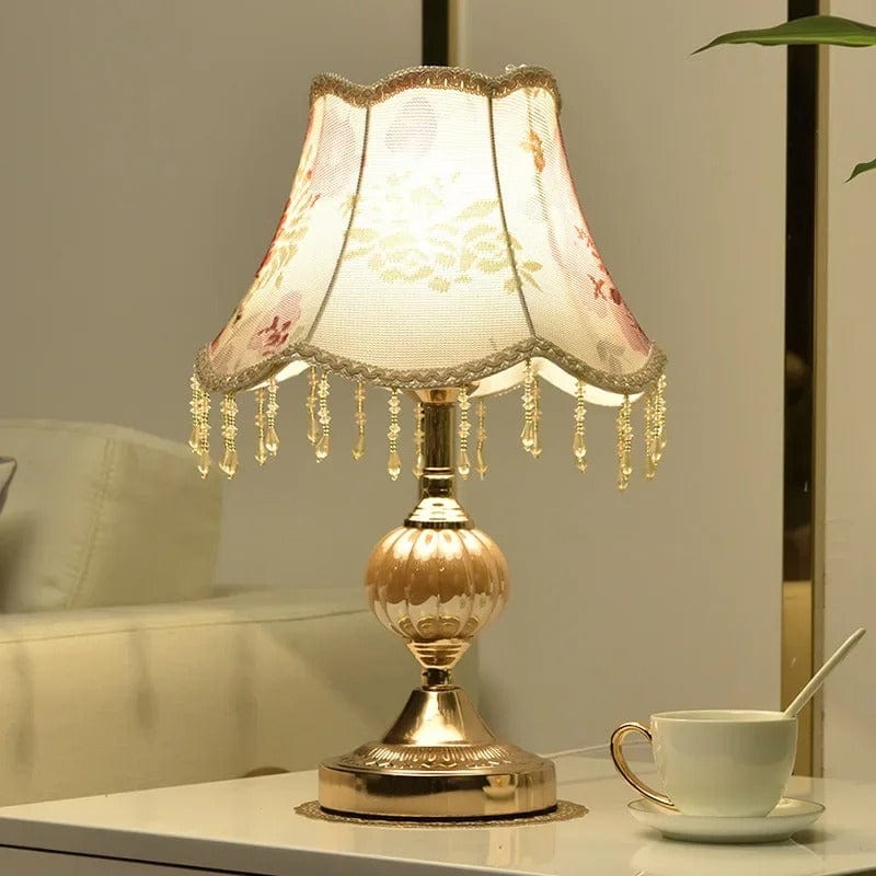 Lampe de Chevet Ancien Élégance florale / Bouton