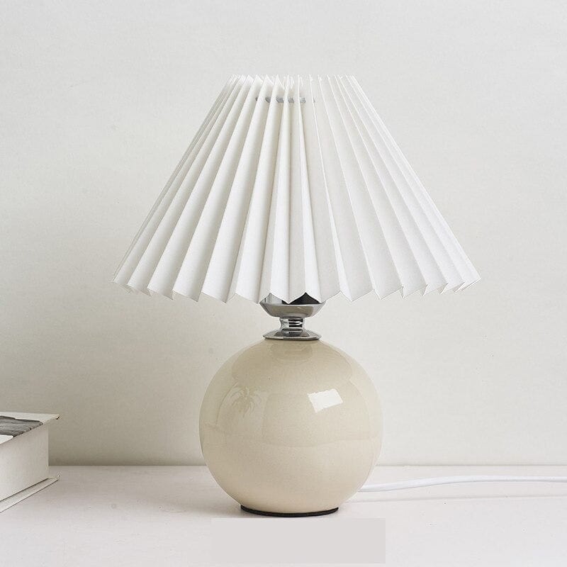 Lampe de Chevet Beige Blanc