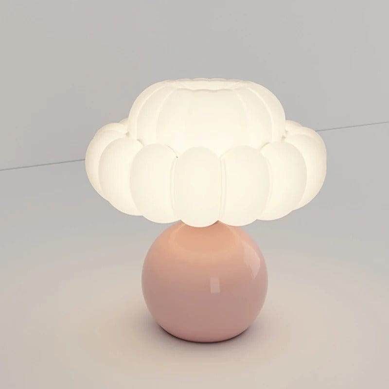 Lampe de Chevet Blanc Camélia / Rose