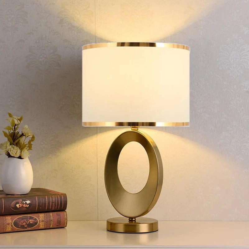 Lampe de Chevet Blanc et Doré Style 1