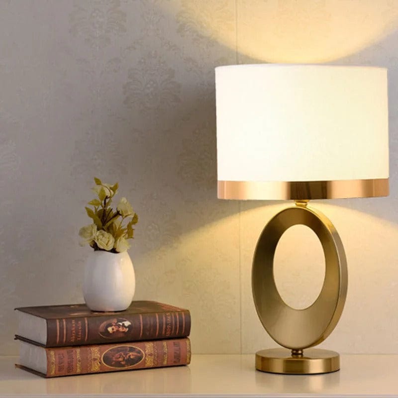 Lampe de Chevet Blanc et Doré Style 2