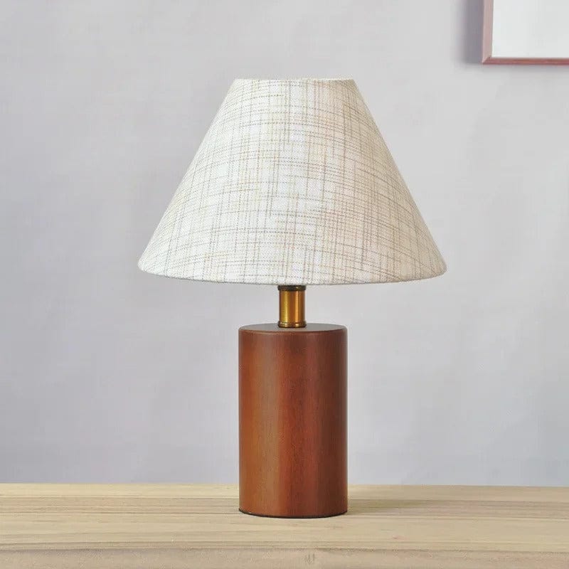 Lampe de Chevet Blanche et Bois Blanc texturé