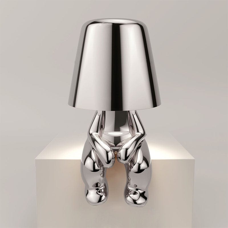 Lampe de Chevet Bonhomme Doré Argent / Médiation