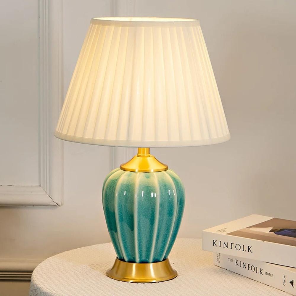 Lampe de Chevet Céramique Bleu