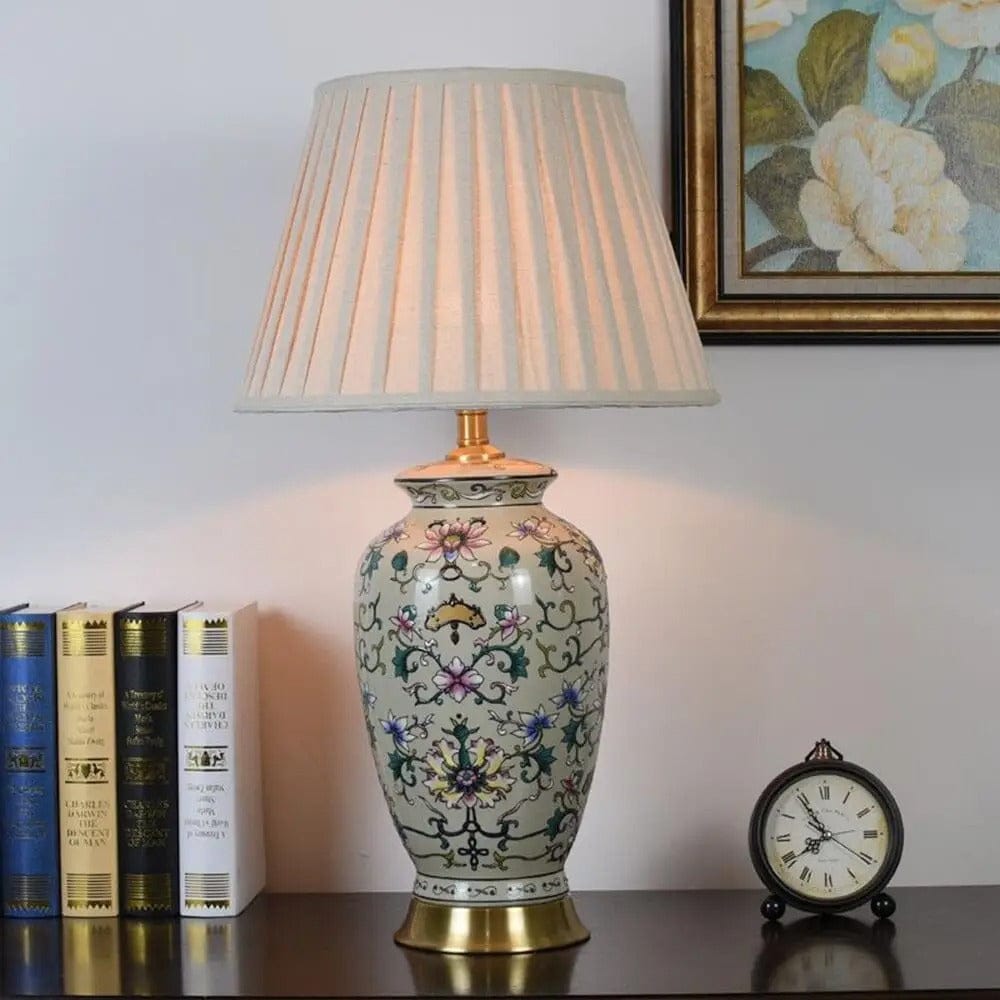 Lampe de Chevet Céramique Vintage Classique (avec bouton)