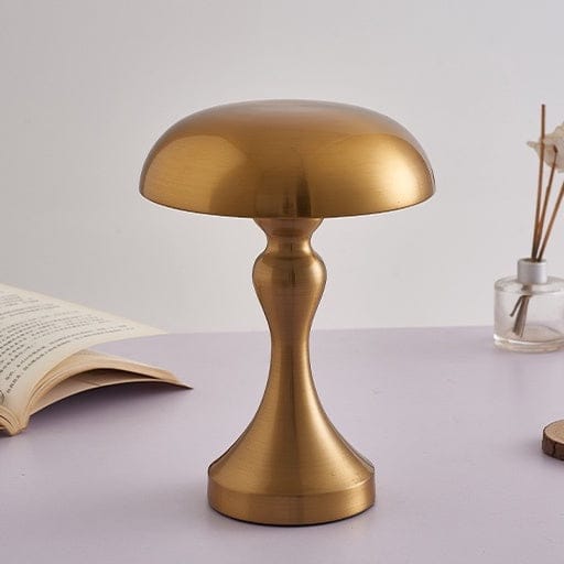 Lampe de Chevet Champignon Tactile Doré