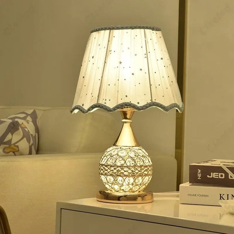 Lampe de Chevet Cristal Gris étoilé