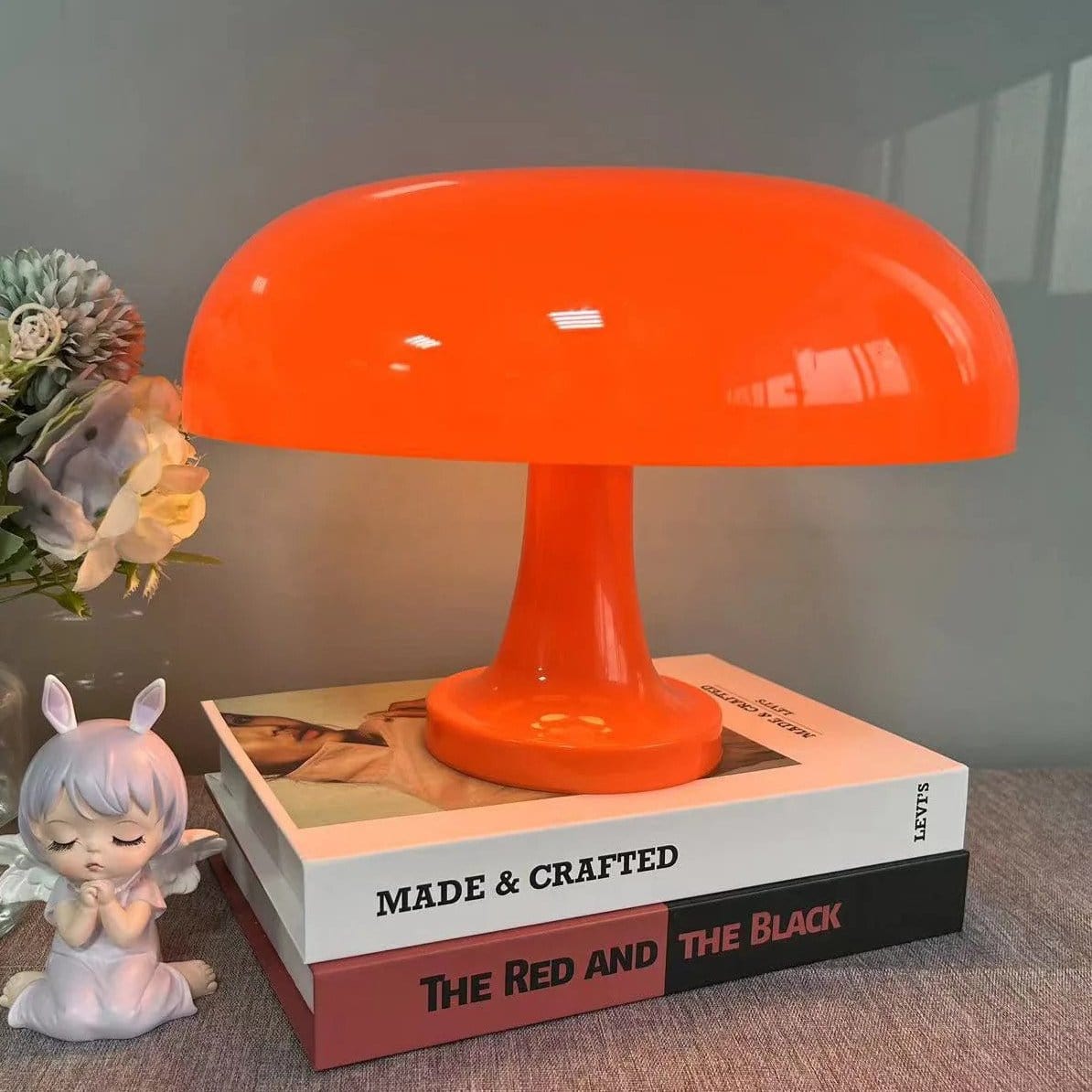 Lampe de Chevet Design Champignon Orange