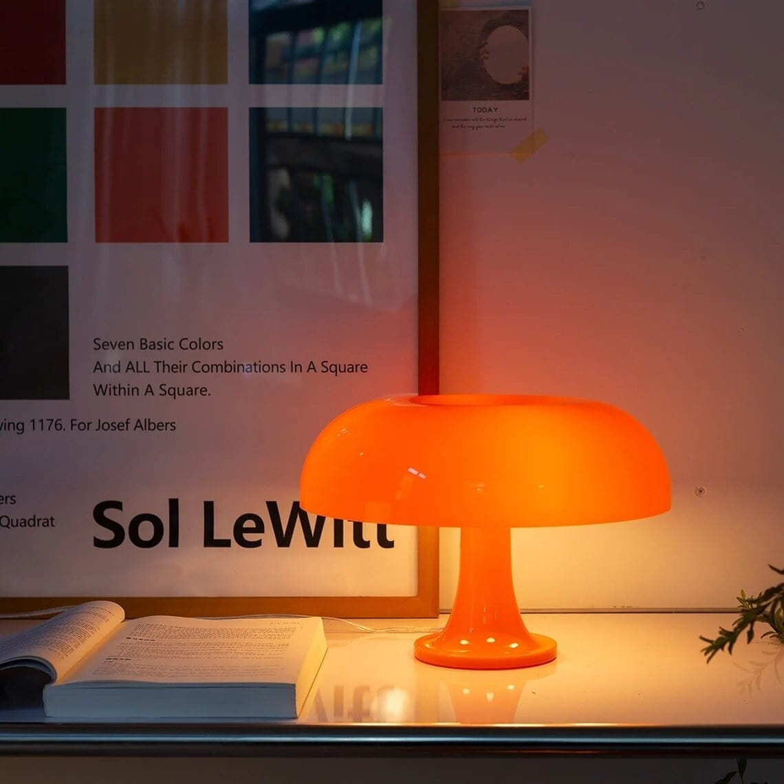 Lampe de Chevet Design Champignon Orange
