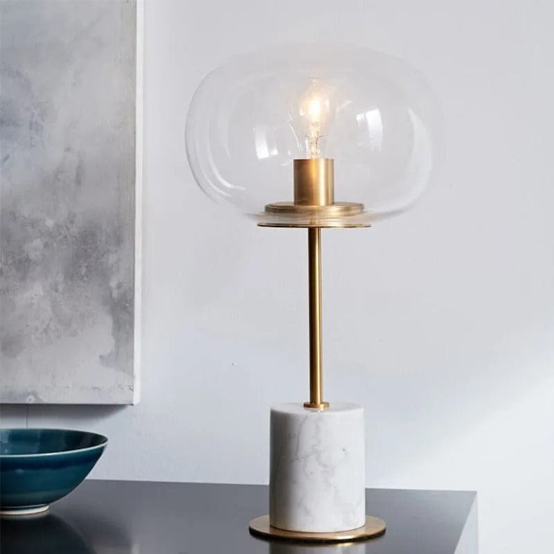 Lampe de Chevet Design Marbre Blanc
