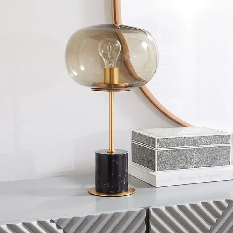 Lampe de Chevet Design Marbre Noir