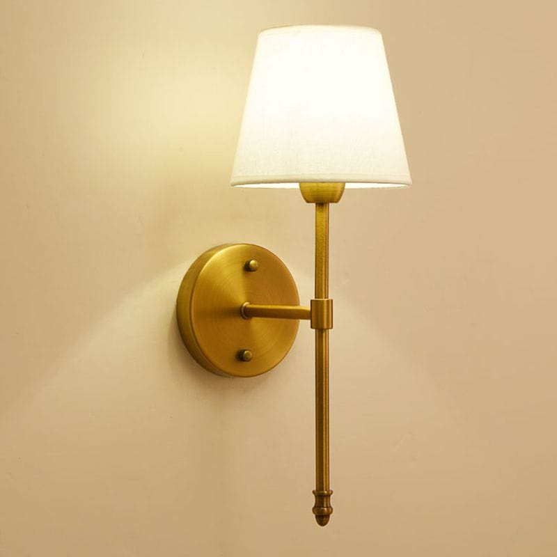 Lampe de Chevet en Applique Chic Doré