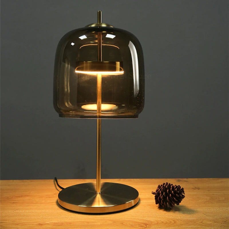 Lampe de Chevet Italien Design Ambre / 43x18cm